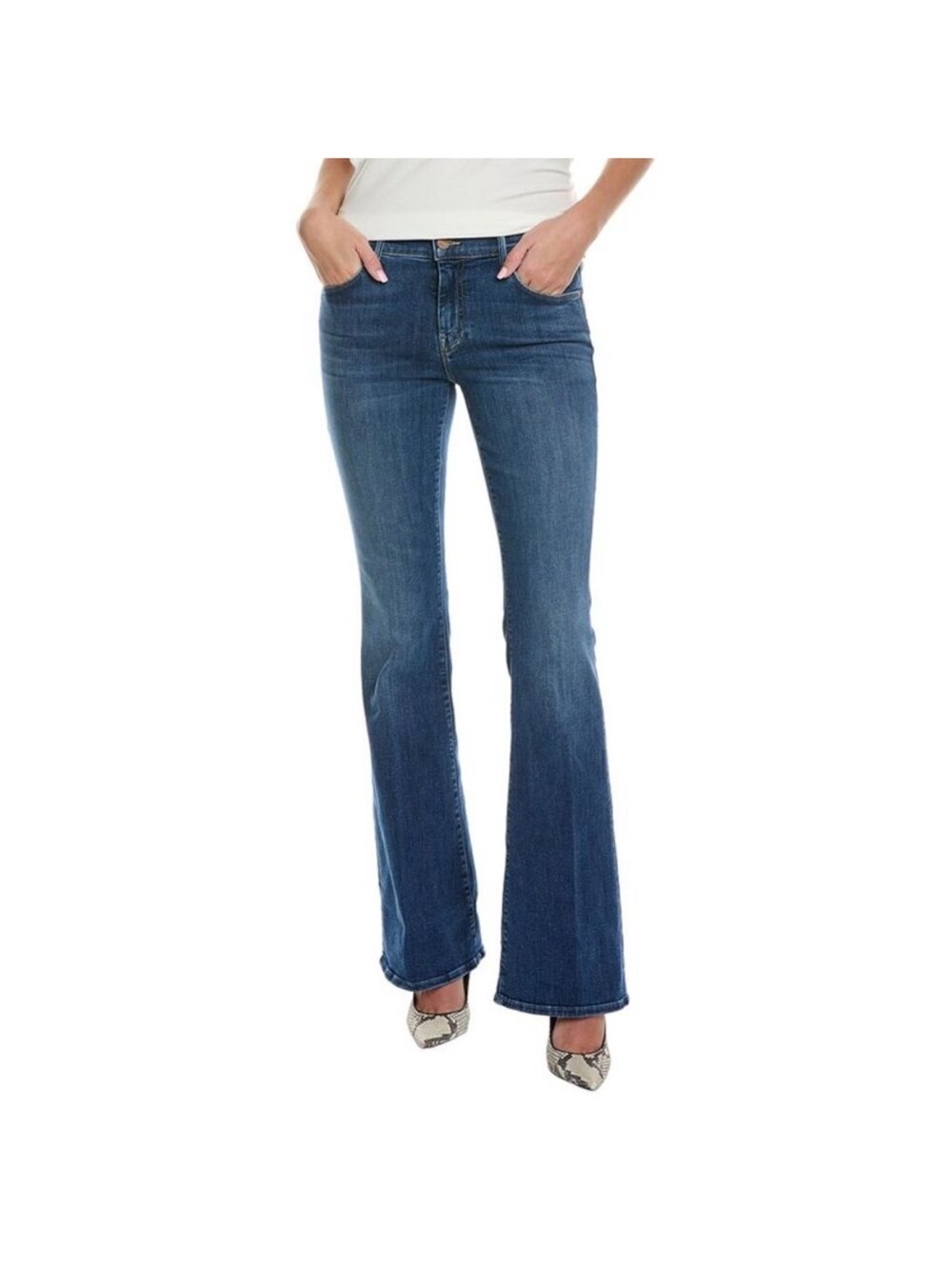 Mother The Down Low Weekender Heel Jean Right On Flare Designer Stretch Sz 30